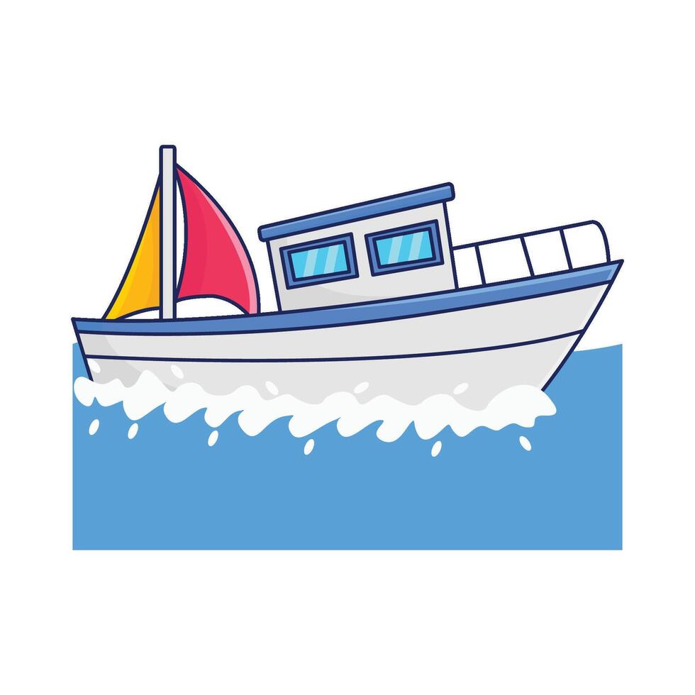 illustratie van boot vector