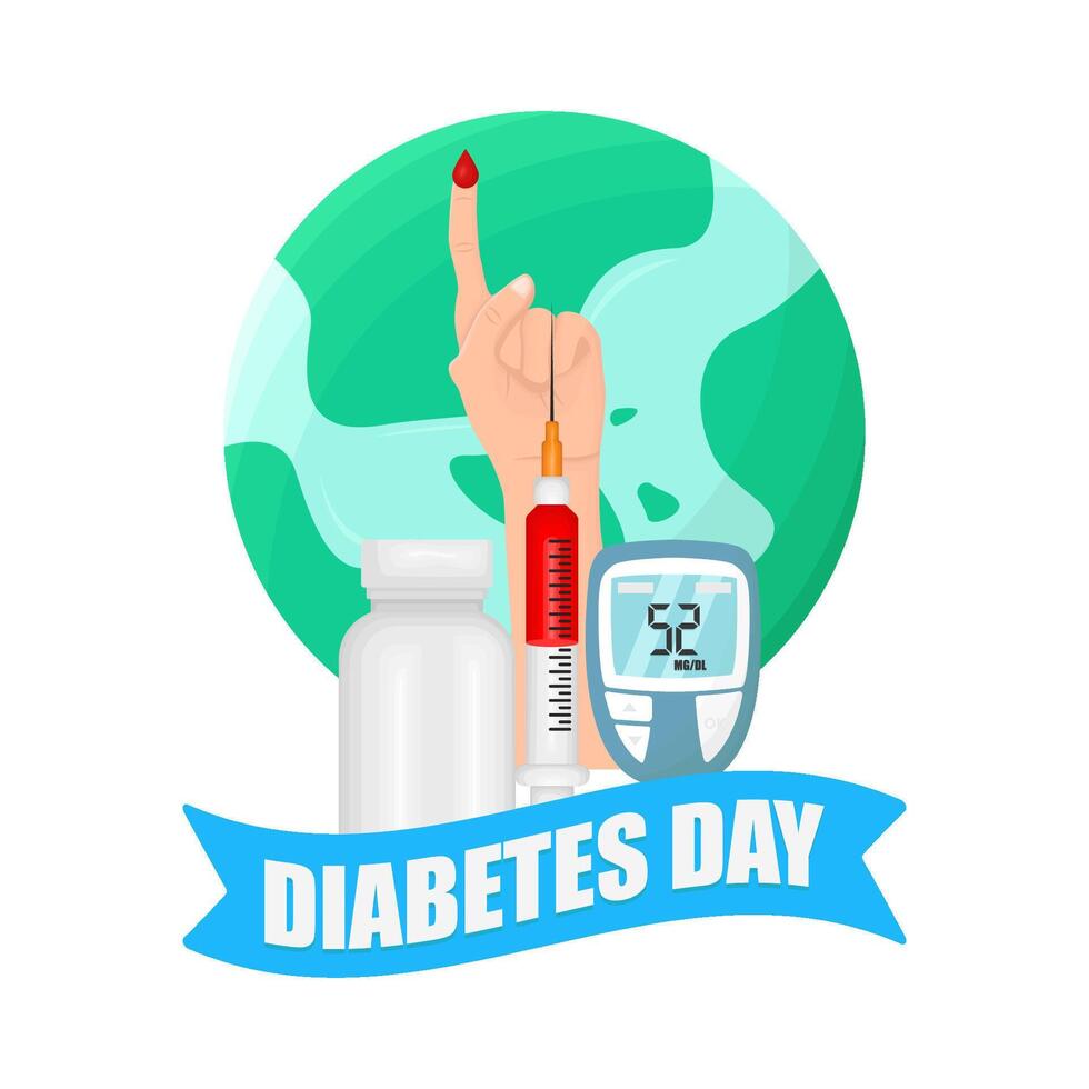 illustratie van wereld diabetes dag vector