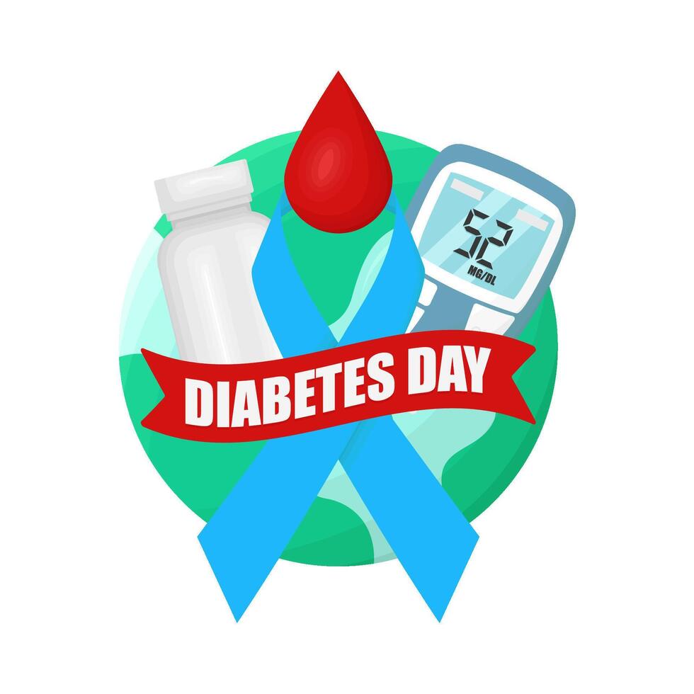 illustratie van wereld diabetes dag vector