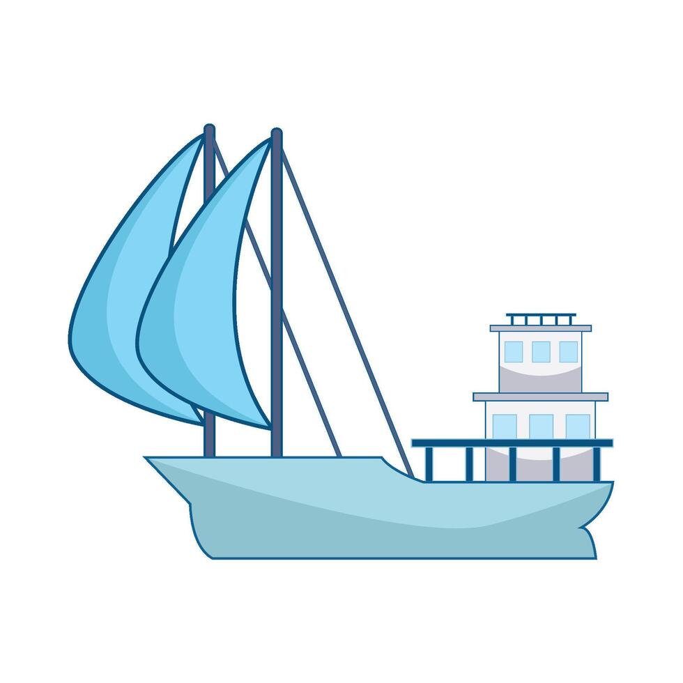 illustratie van boot vector