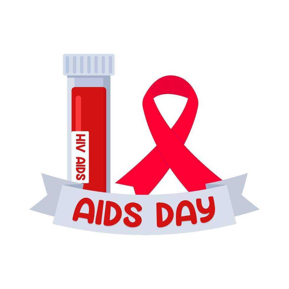 illustratie van wereld aids dag vector