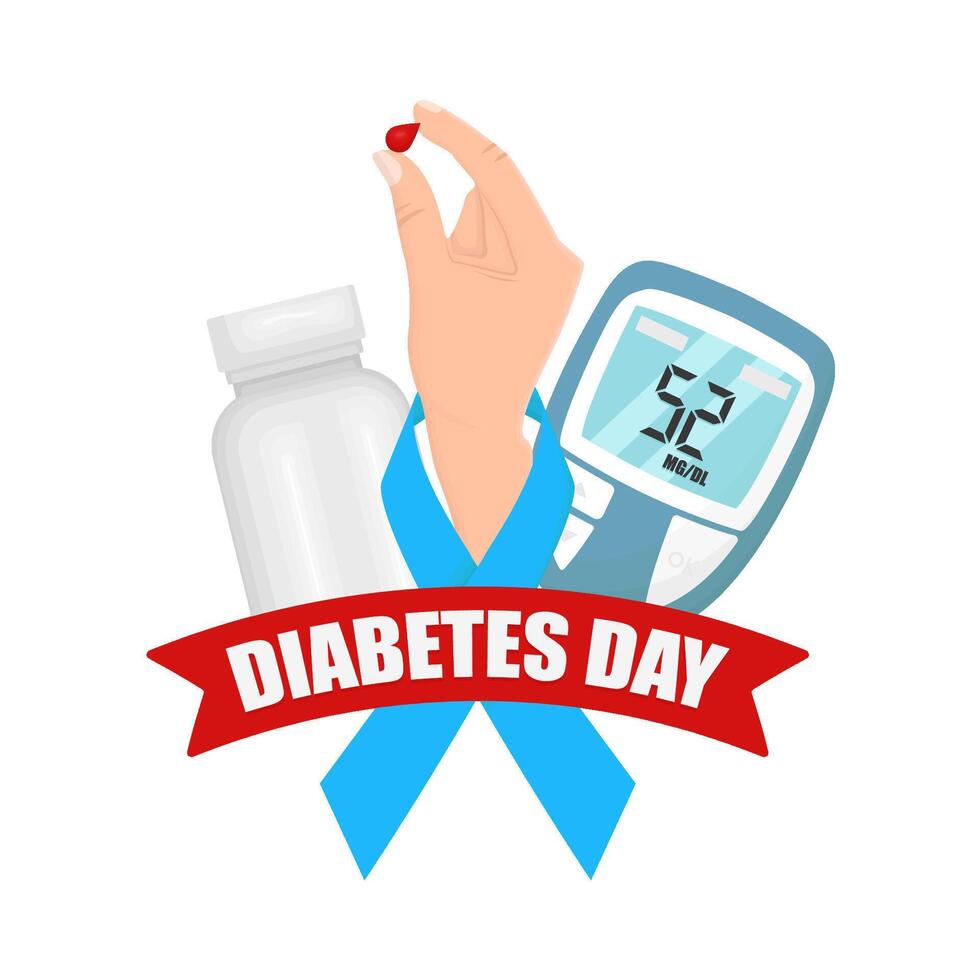 illustratie van wereld diabetes dag vector