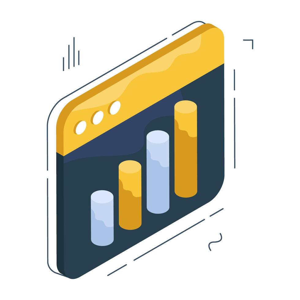 een gekleurde ontwerp icoon van web statistieken vector