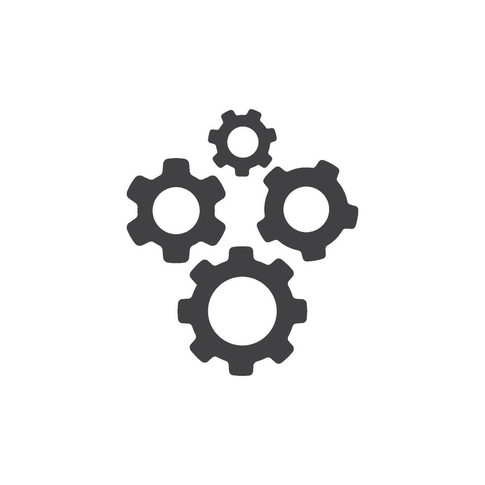 tandwiel logo icoon vector