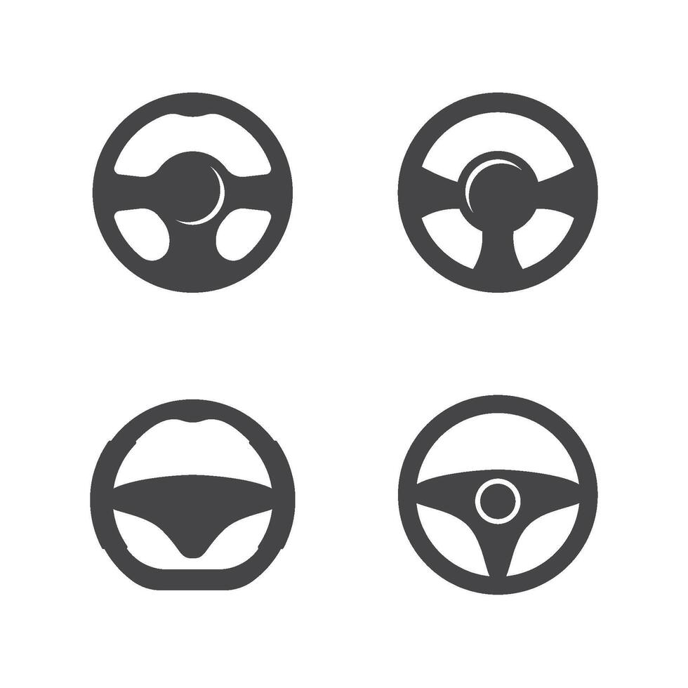 stuurinrichting wiel auto logo icoon vector