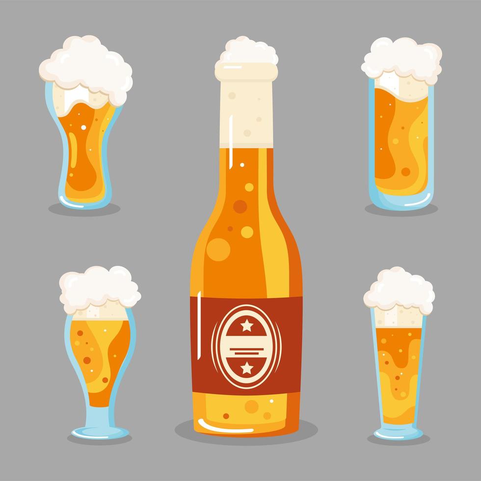 bier symbool collectie vector
