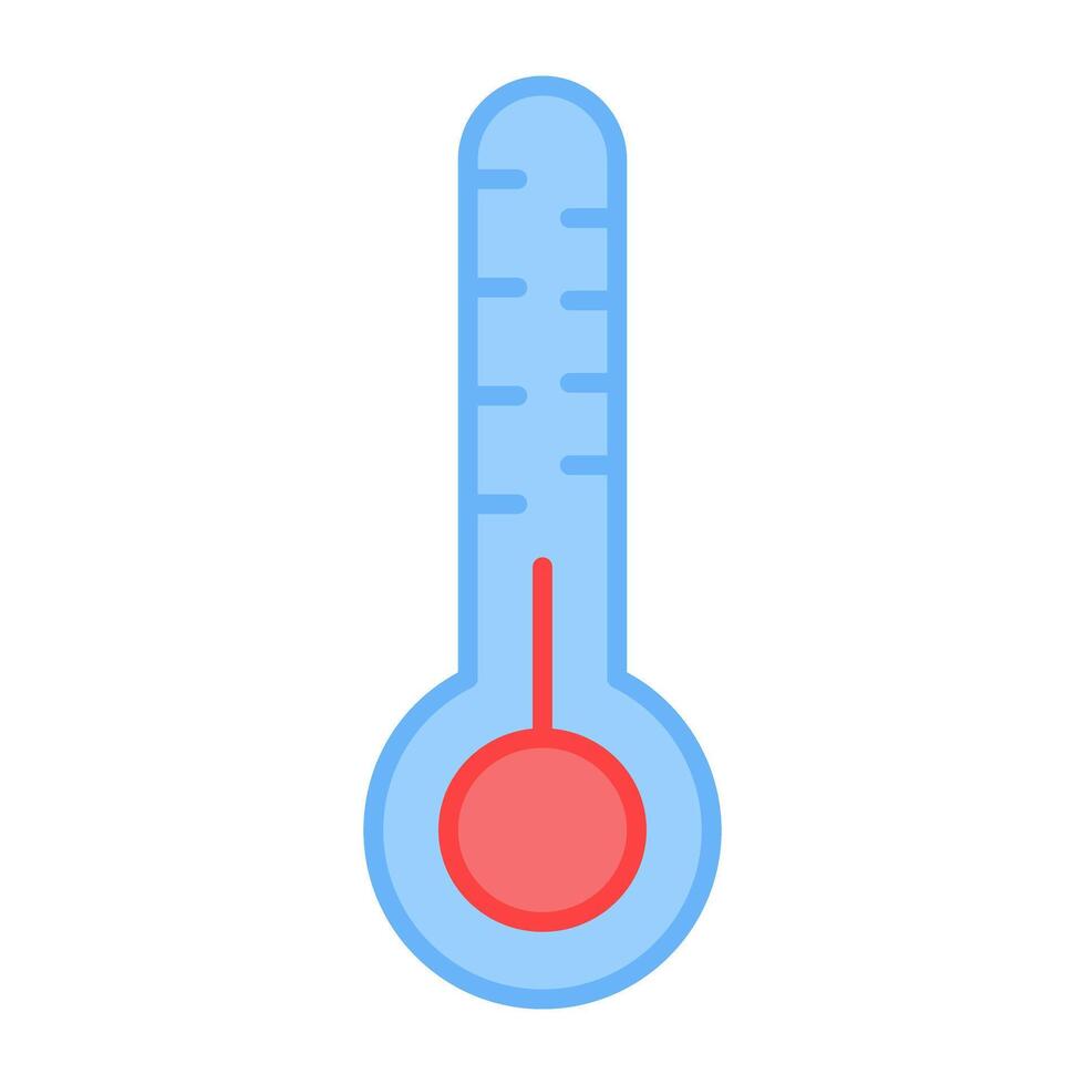 een temperatuur indicator icoon, vlak ontwerp van thermometer vector