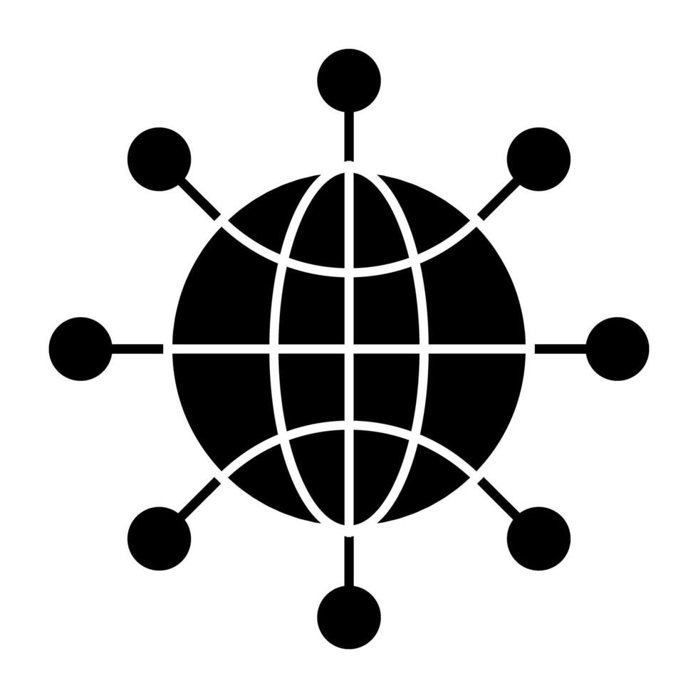 een uniek ontwerp icoon van globalisering vector