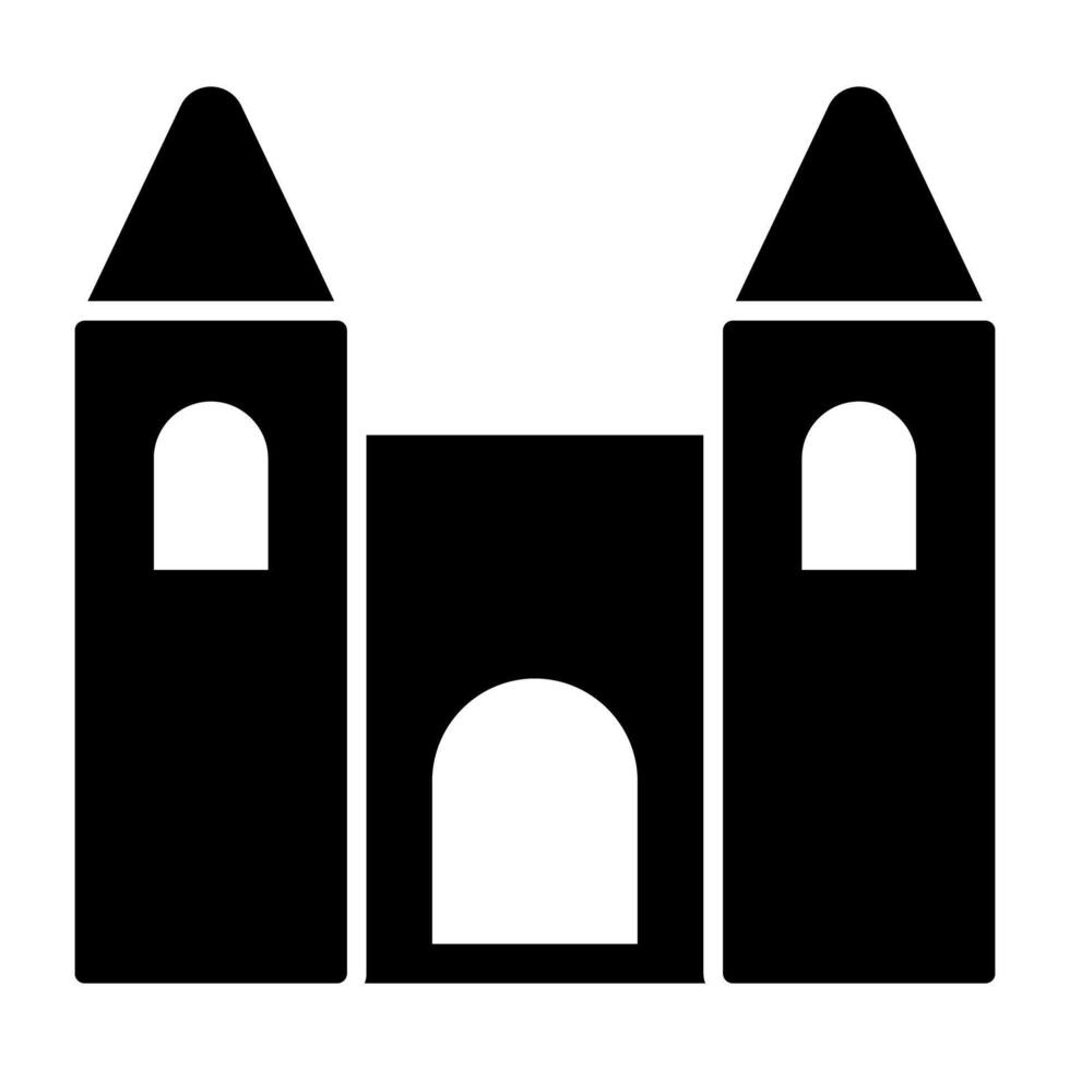 kasteel icoon in modern ontwerp vector