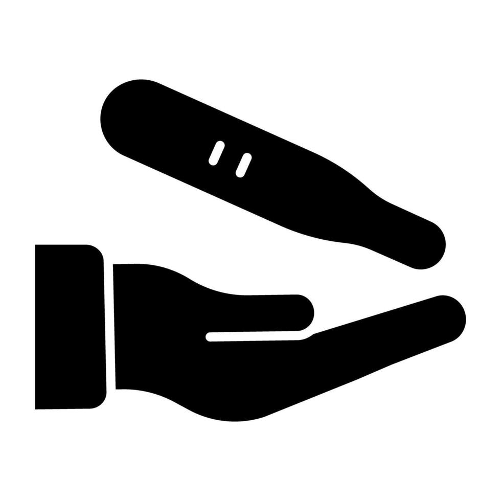 een temperatuur indicator icoon, glyph ontwerp van thermometer vector