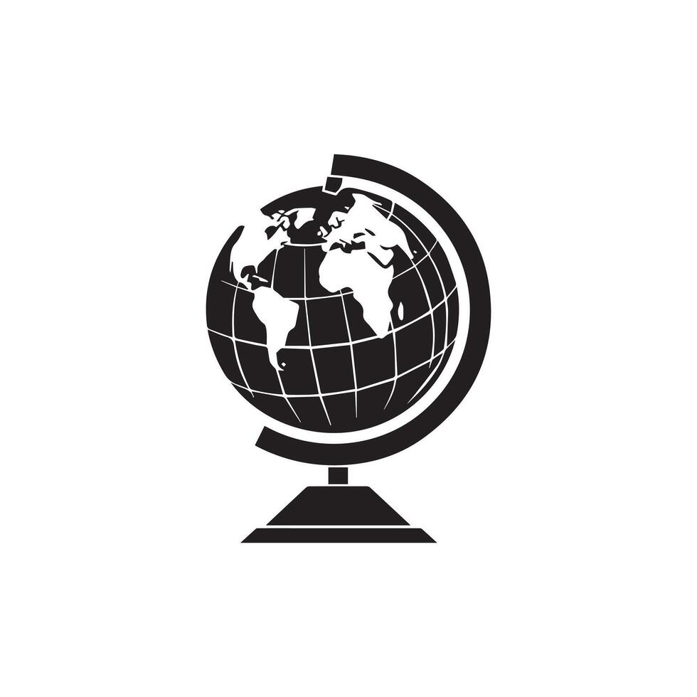 wereldbol icoon. aardrijkskunde teken. aarde wereldbol symbool. vector illustratie