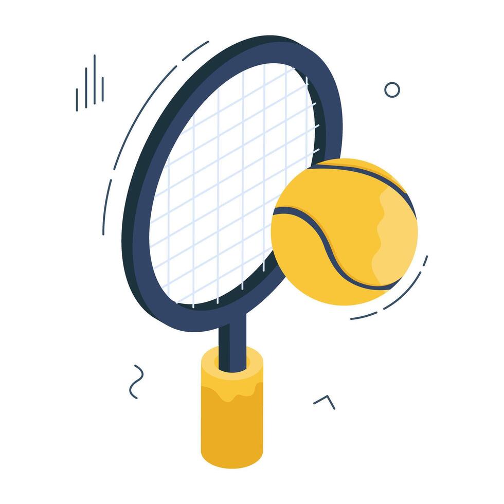 een perfect designicoon van lang tennis vector