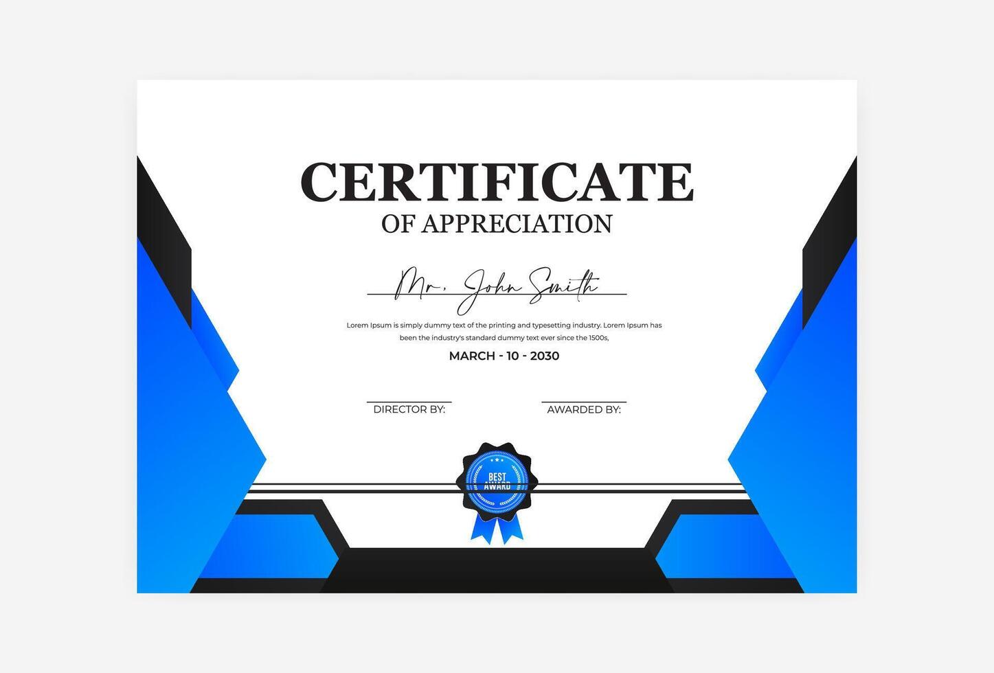 modern abstract certificaat sjabloon ontwerp vector