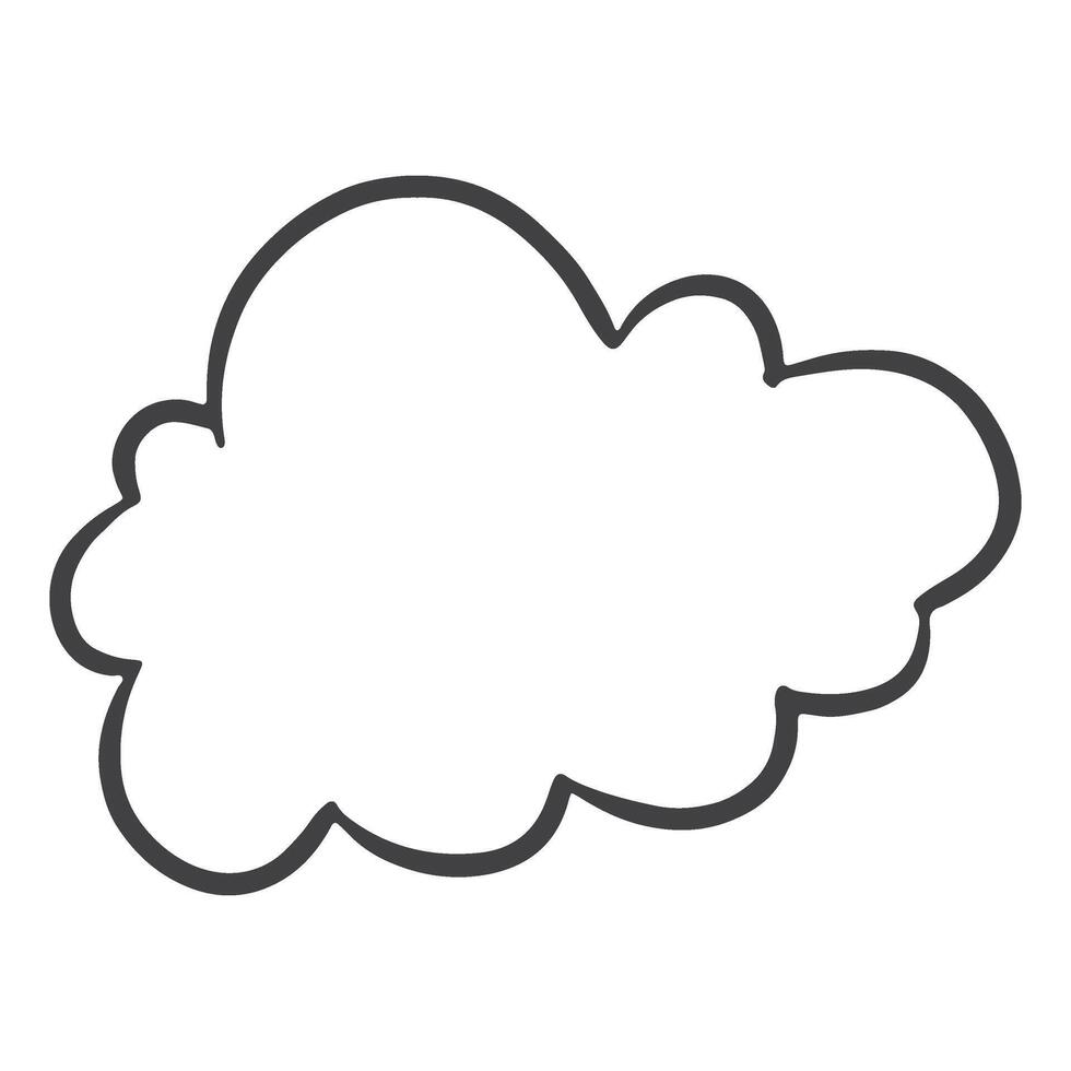 hand getekend tekening wolk vector