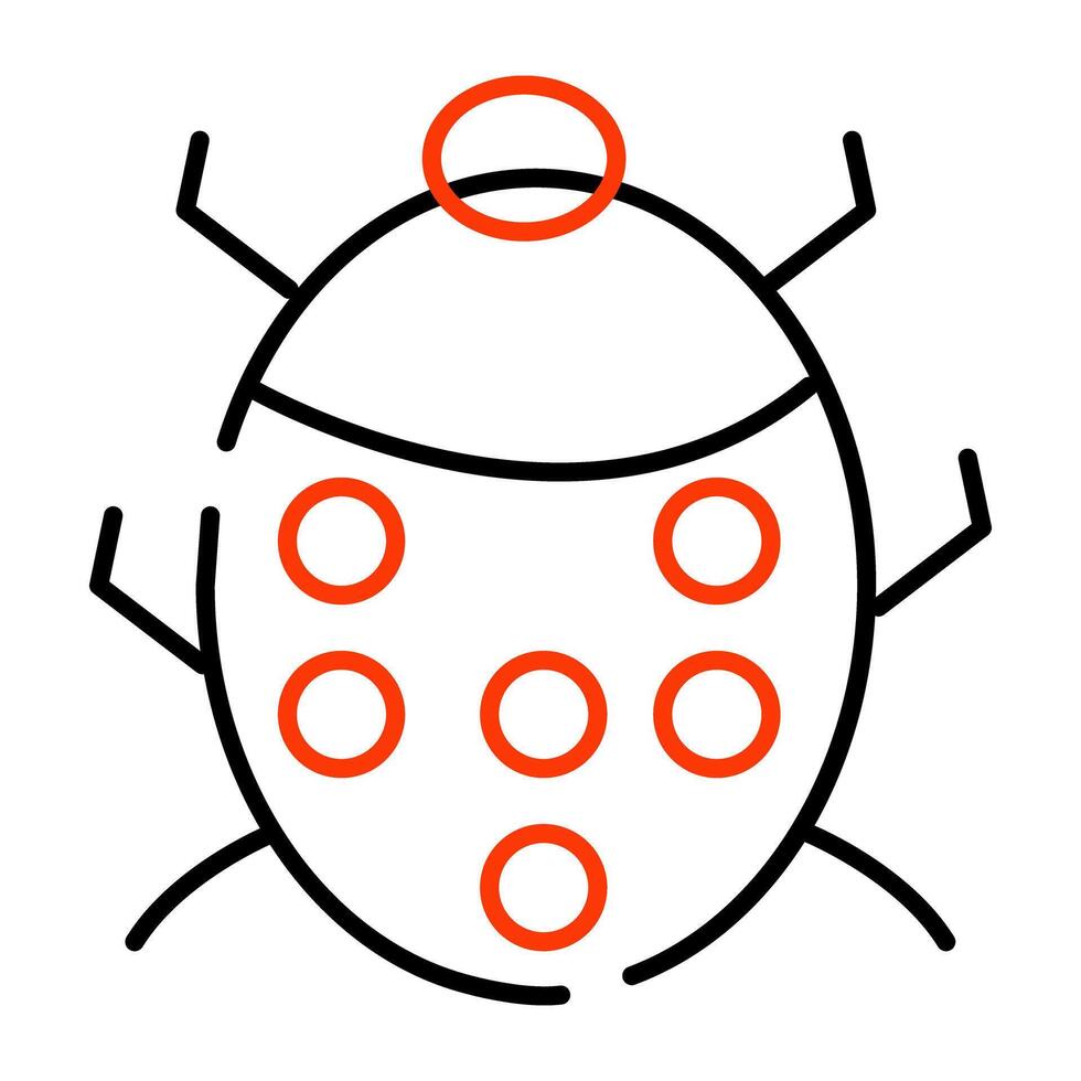 een uniek ontwerp icoon van kever vector