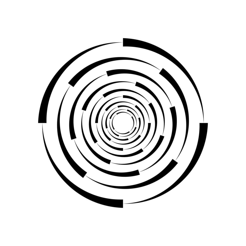 zwart halftone stippel snelheid kolken lijn ontwerp element voor kader draaikolk logo tatoeëren vector