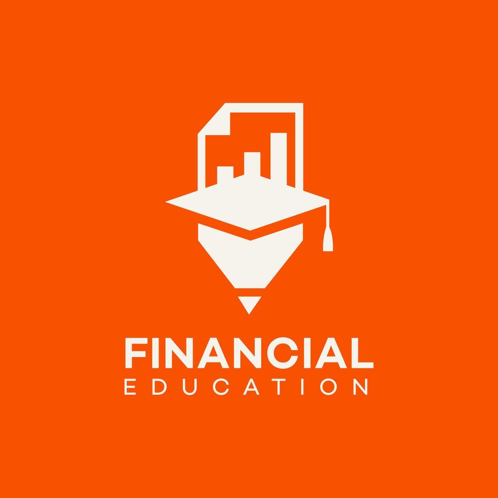 financieel onderwijs logo icoon merk identiteit teken symbool sjabloon vector