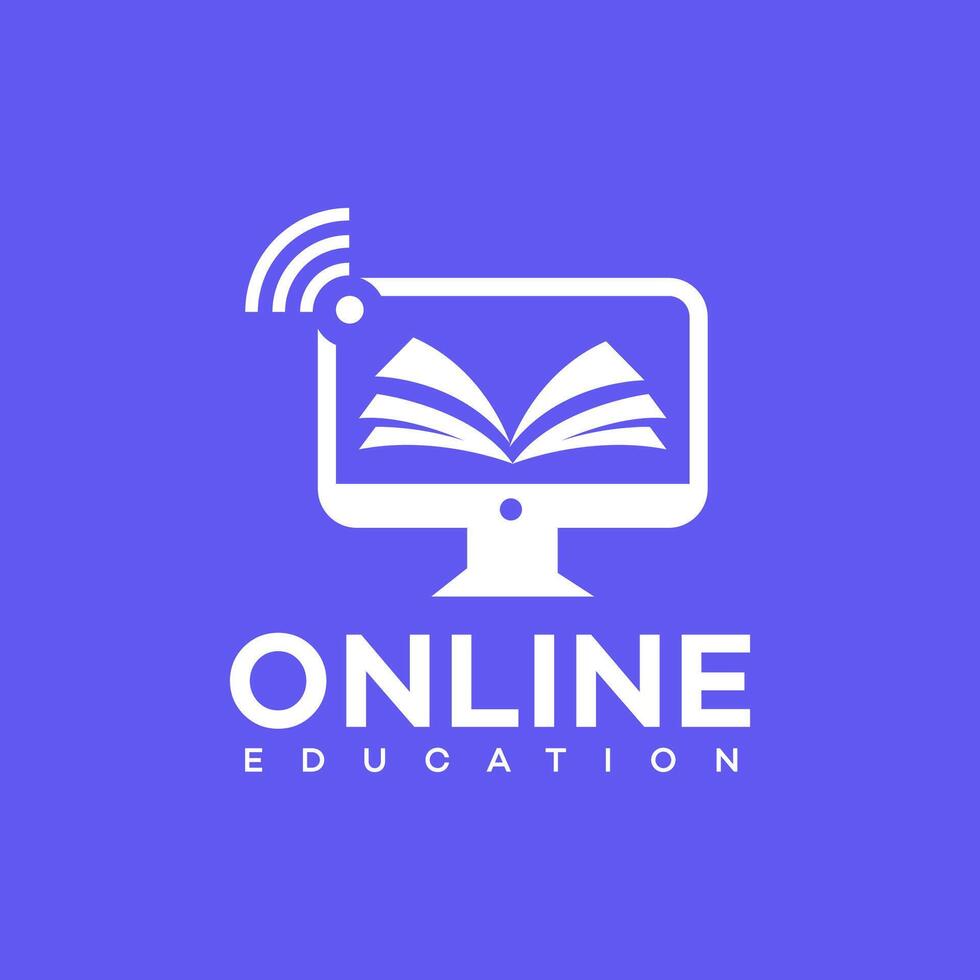 online onderwijs logo icoon merk identiteit teken symbool sjabloon vector