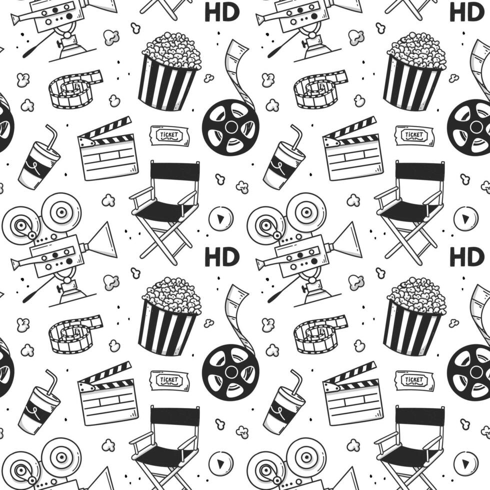 film patroon. in tekening stijl vector