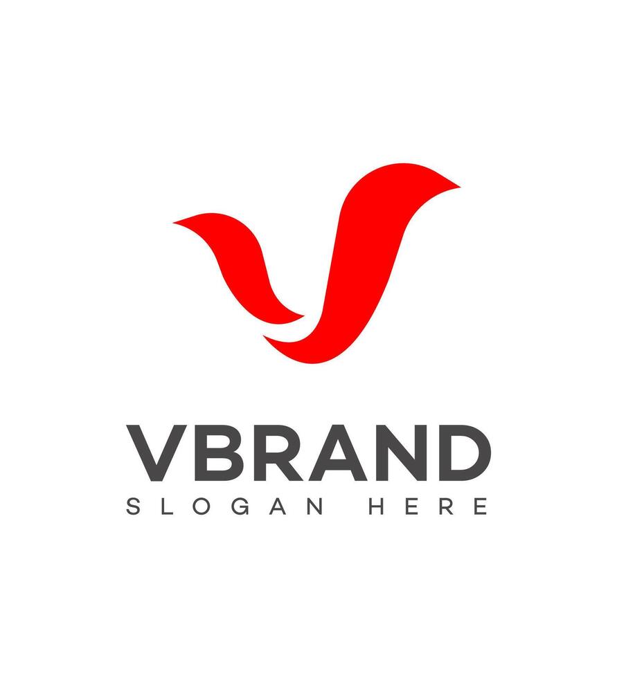 v brief logo icoon merk identiteit teken symbool sjabloon vector