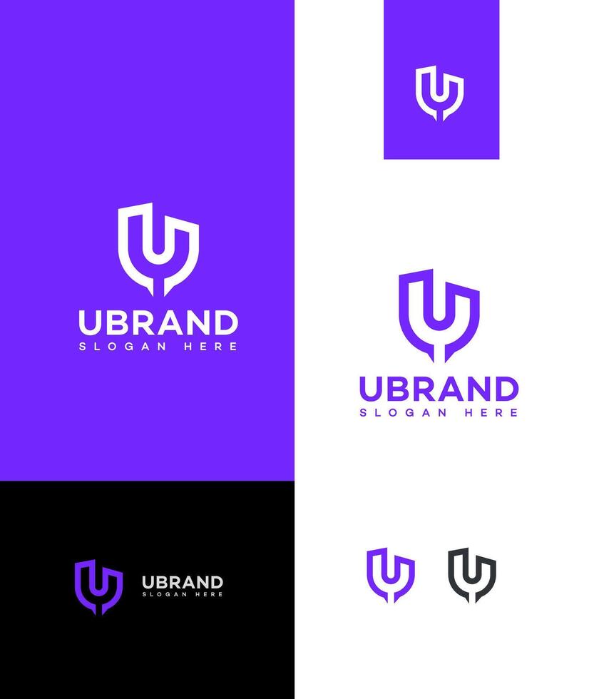 u brief logo icoon merk identiteit teken symbool sjabloon vector