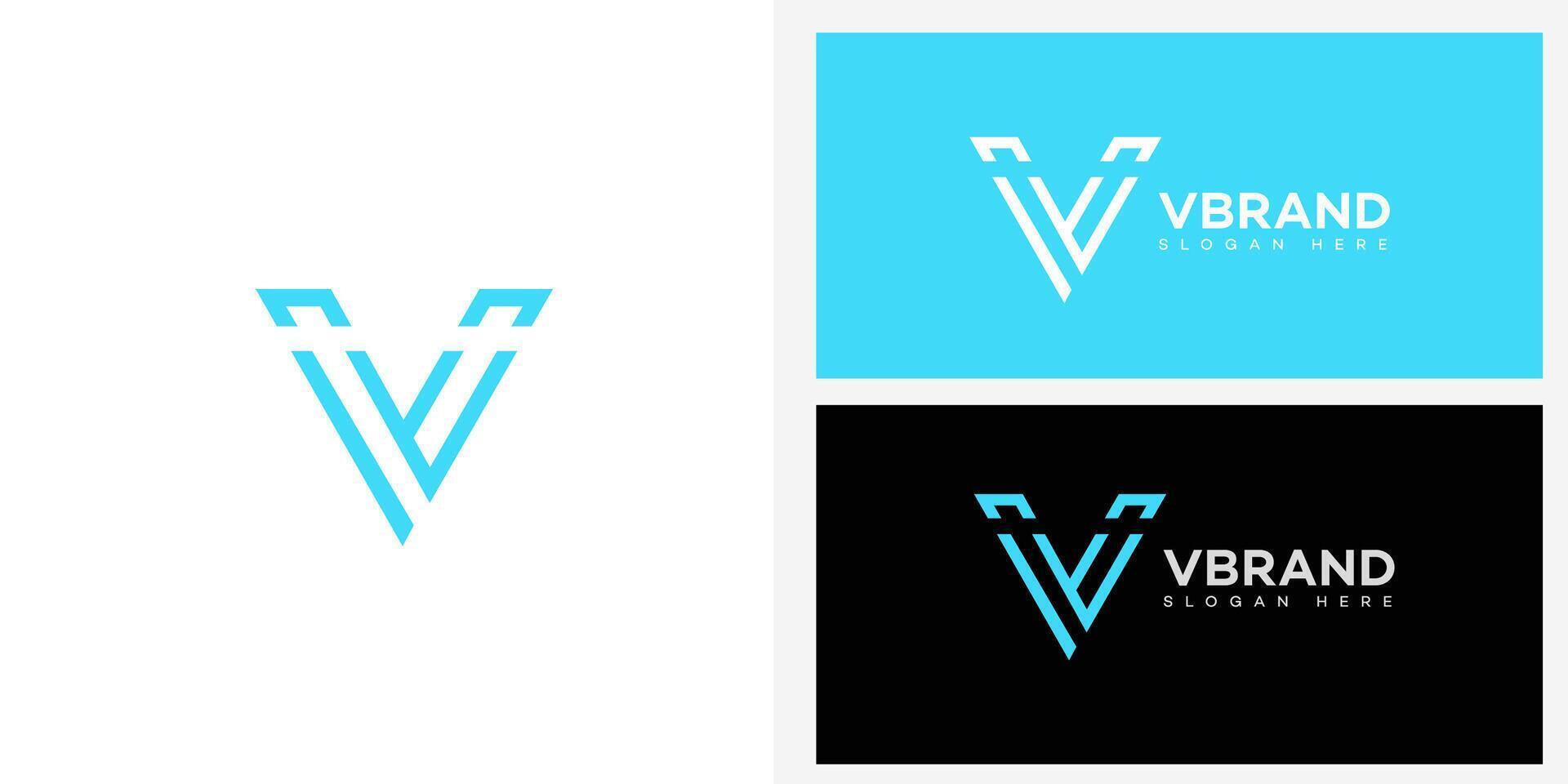 v brief logo icoon merk identiteit teken symbool sjabloon vector