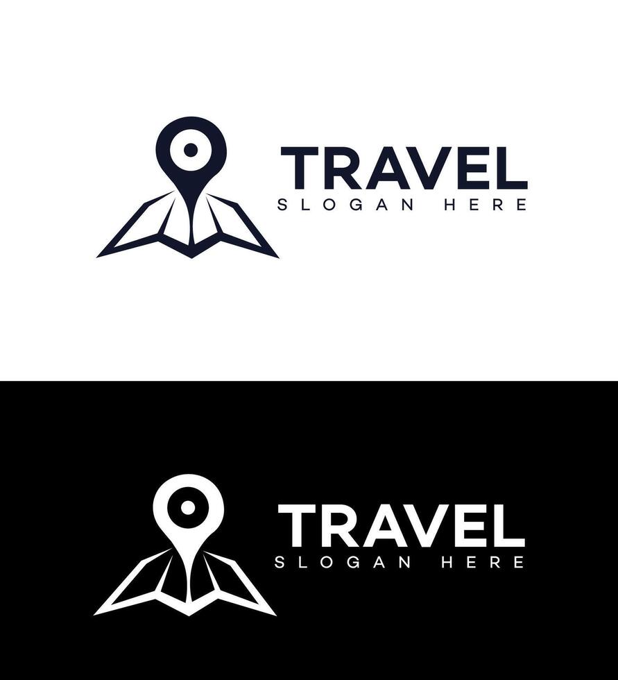 reizen zwart logo icoon merk identiteit teken symbool vector