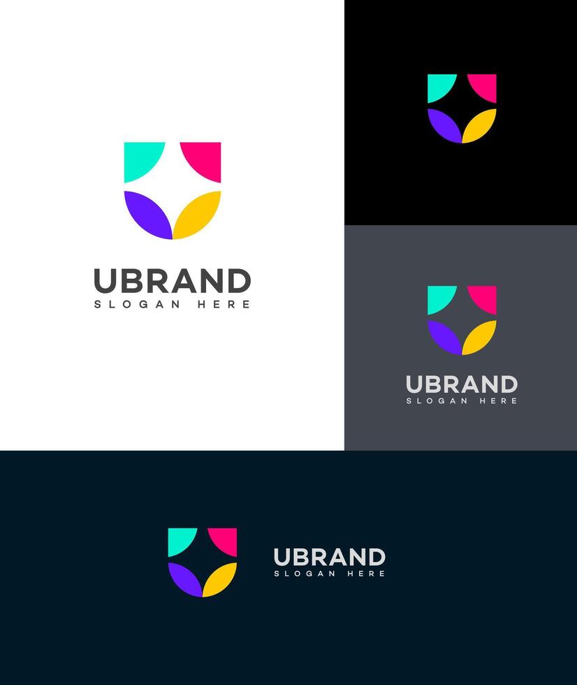 u brief logo icoon merk identiteit teken symbool sjabloon vector