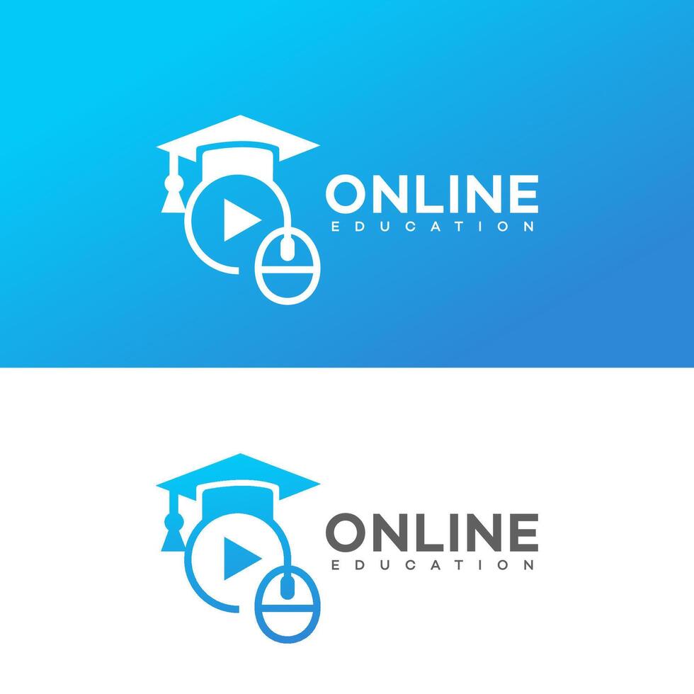 online onderwijs logo icoon merk identiteit teken symbool sjabloon vector