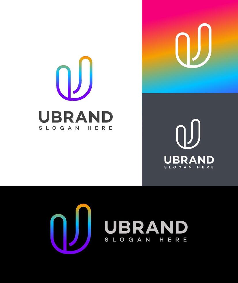 u brief logo icoon merk identiteit teken symbool sjabloon vector