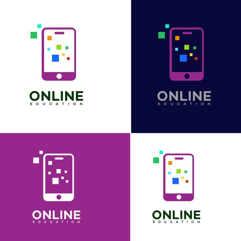 online studie logo icoon merk identiteit teken symbool sjabloon vector