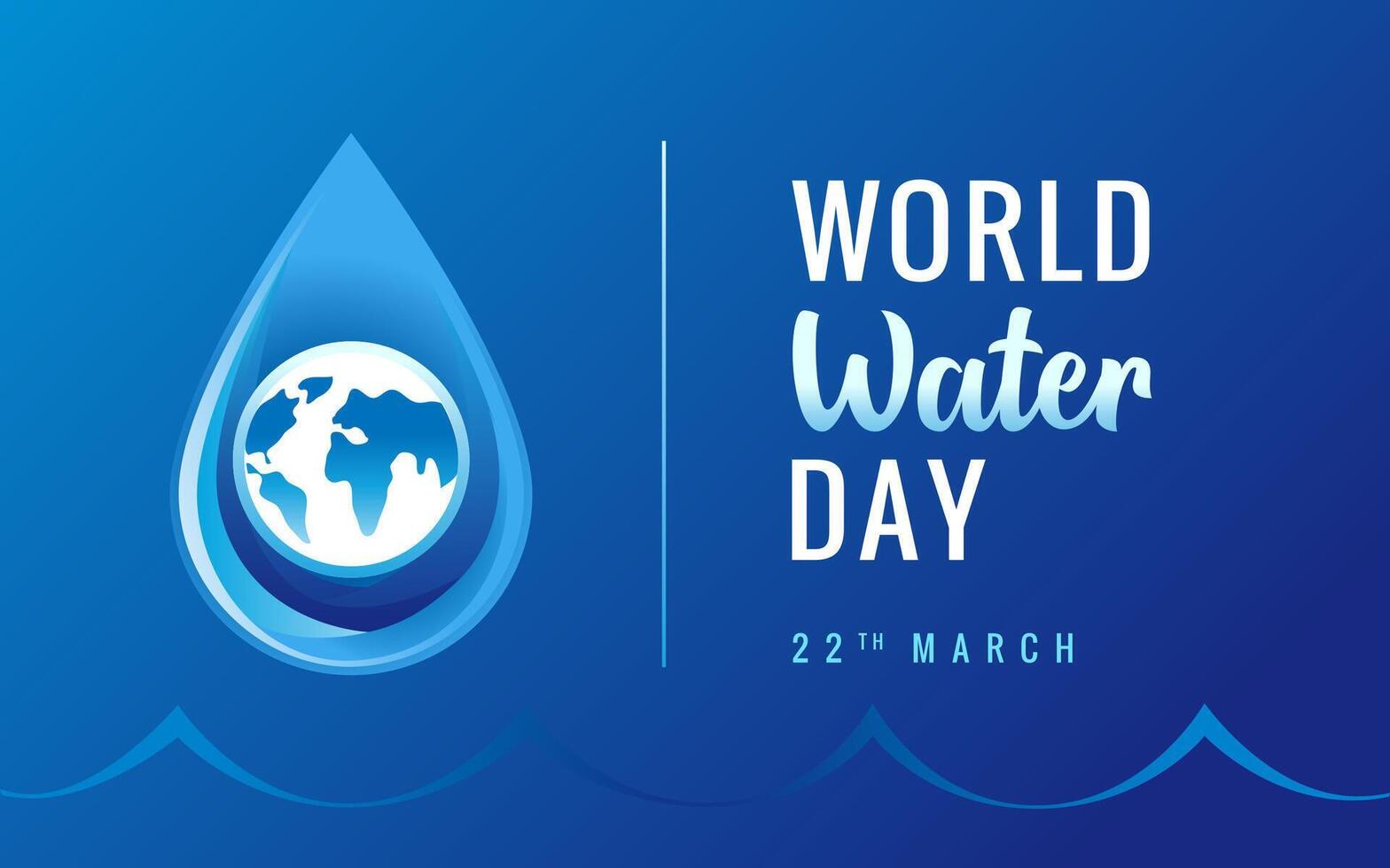 wereld water dag poster ontwerp vector