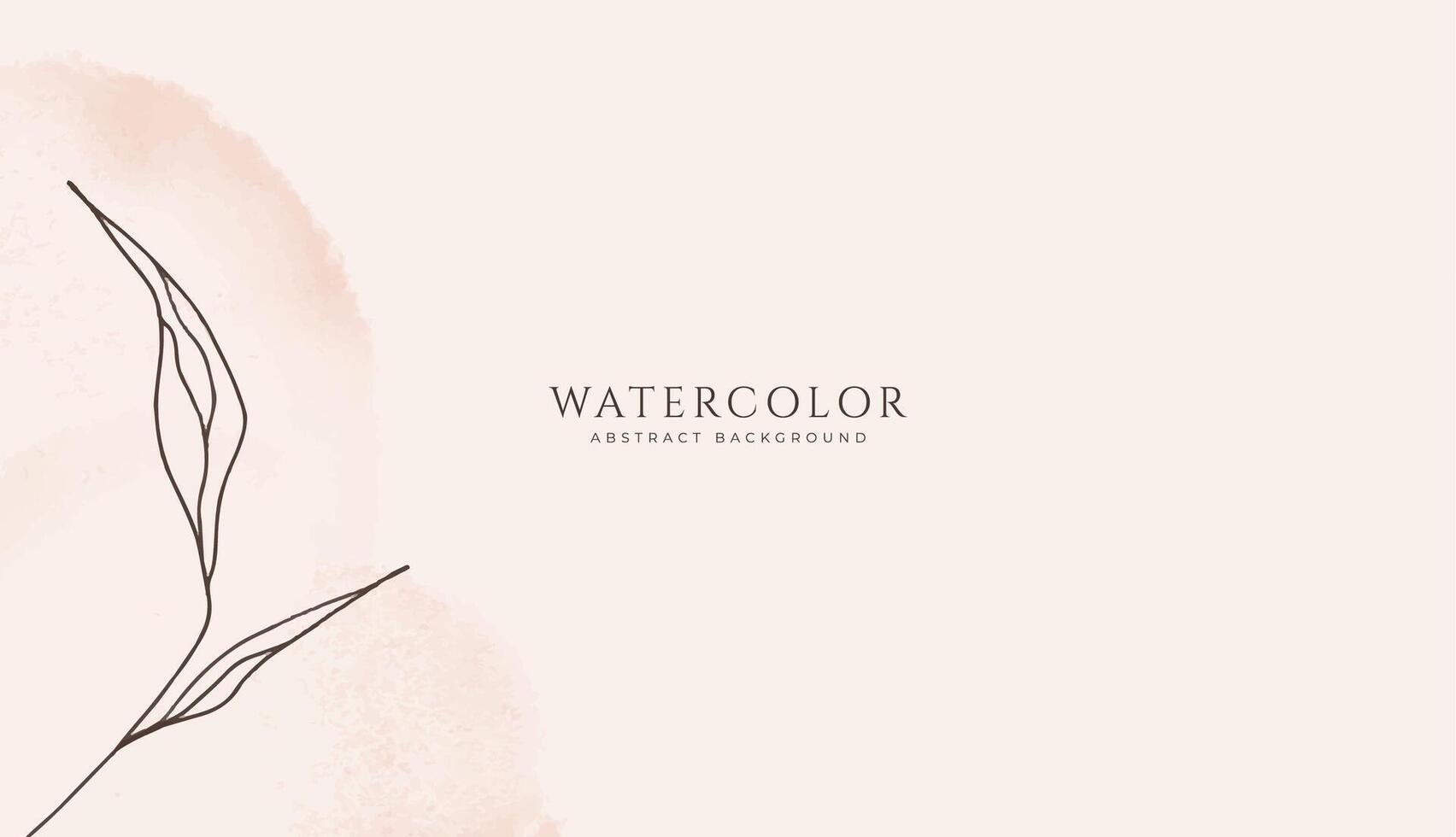 abstract horizontaal waterverf achtergrond. neutrale licht roze bruin gekleurde leeg ruimte achtergrond illustratie vector