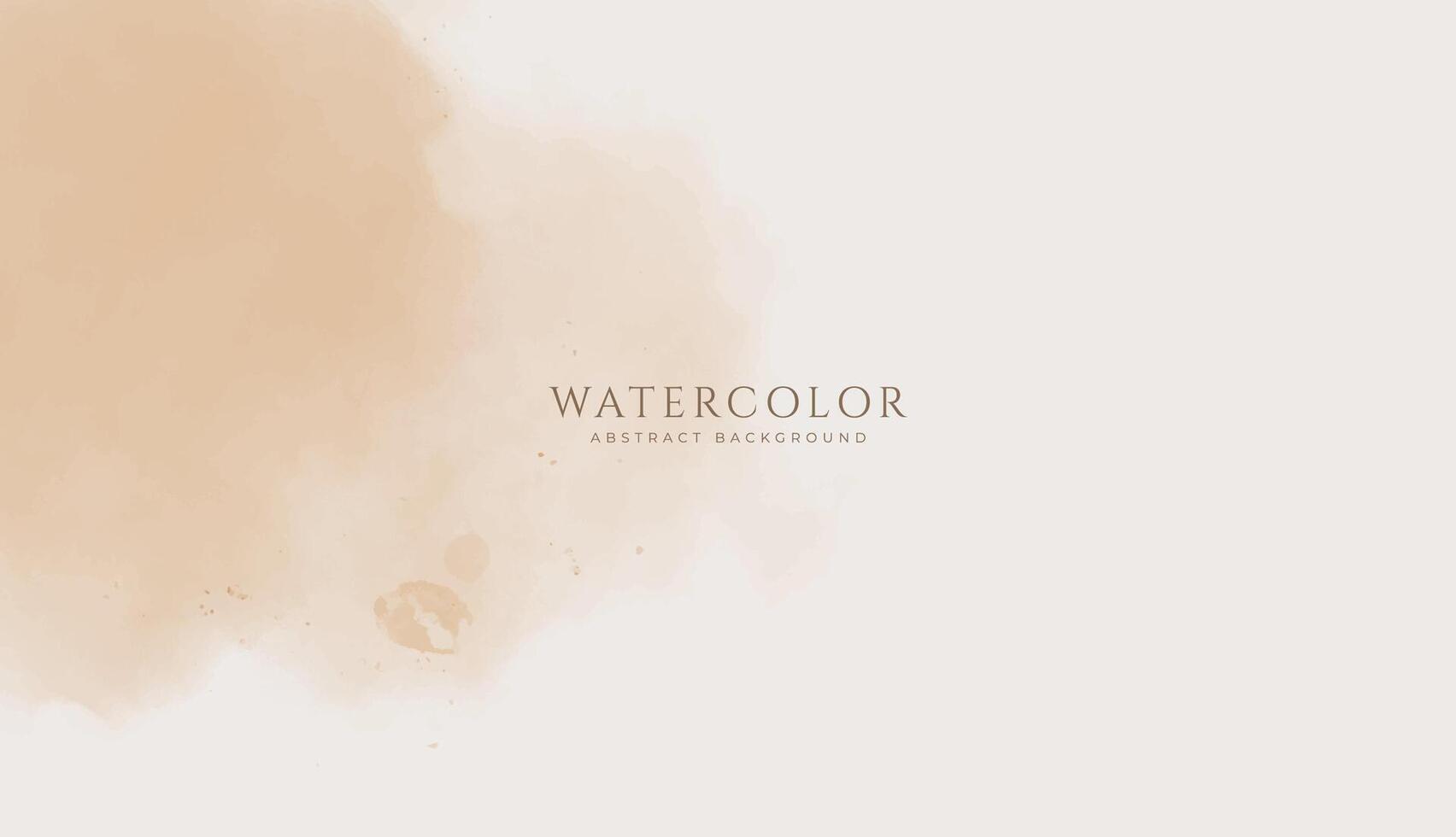 abstract horizontaal waterverf achtergrond. neutrale licht bruin gekleurde leeg ruimte achtergrond illustratie vector