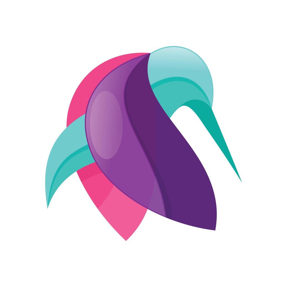 vogel abstract karakter logo vector