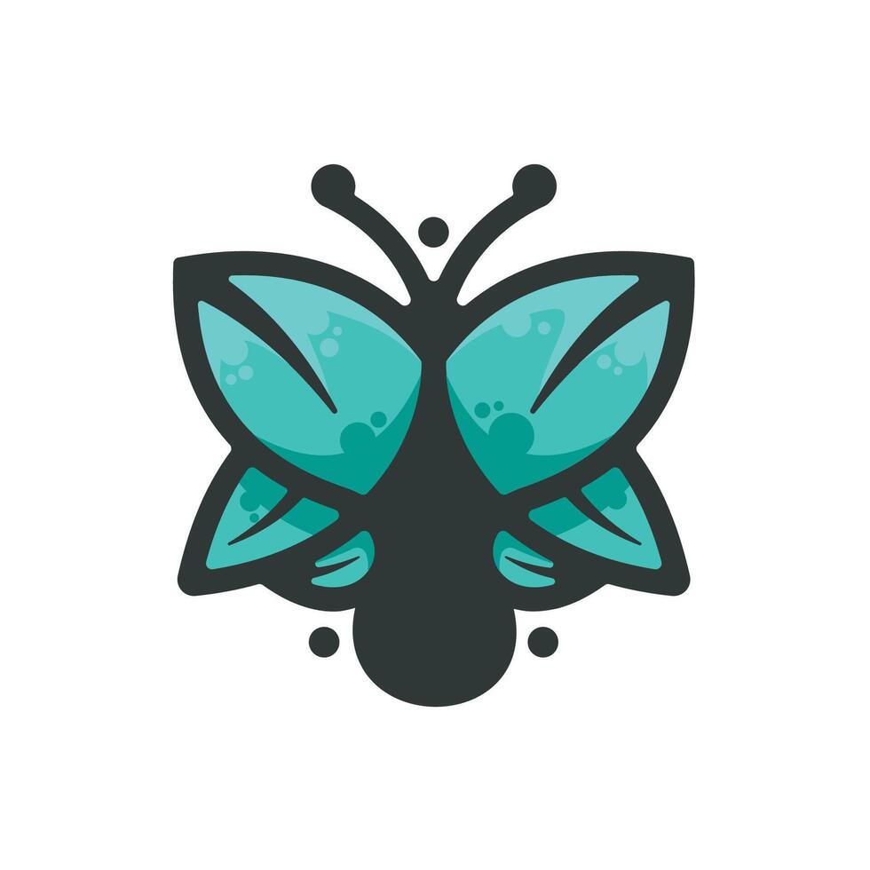 vlinder blad kleurrijk verzameling logo vector