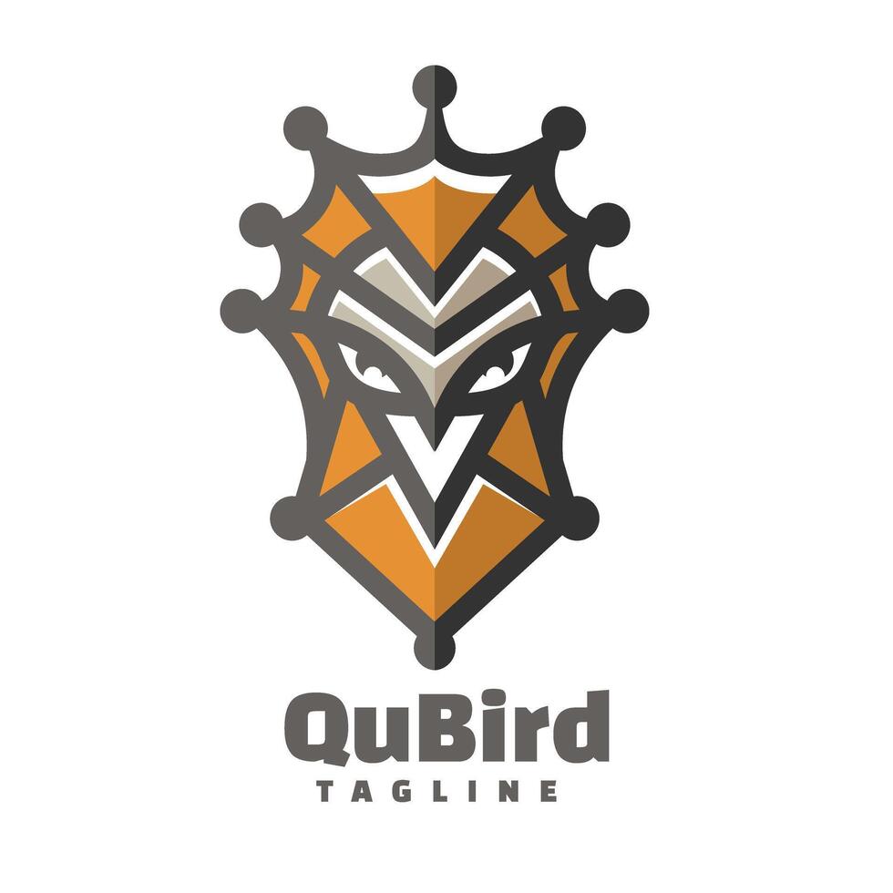 koningin vogel karakter logo vector