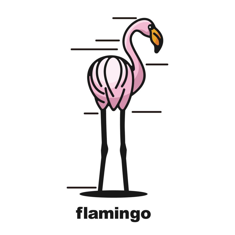 flamingo vogel logo verzameling vector