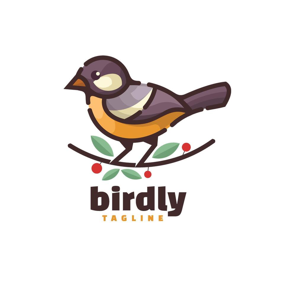 vogel karakter logo mascotte vector