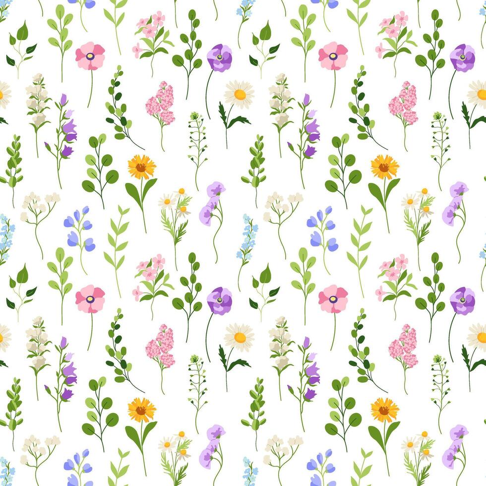 vector naadloos patroon met bloemen