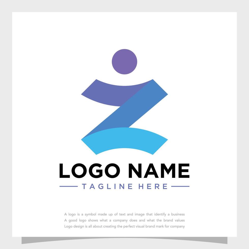 gemakkelijk mensen logotype met brief z monogram vector concept