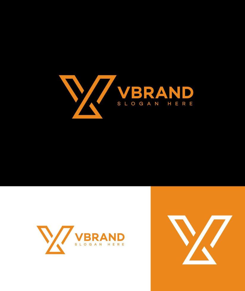 v brief logo icoon merk identiteit teken symbool sjabloon vector