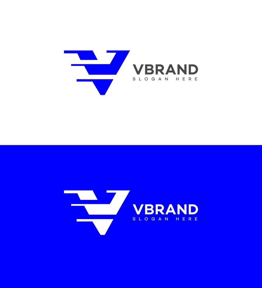 v brief logo icoon merk identiteit teken symbool sjabloon vector