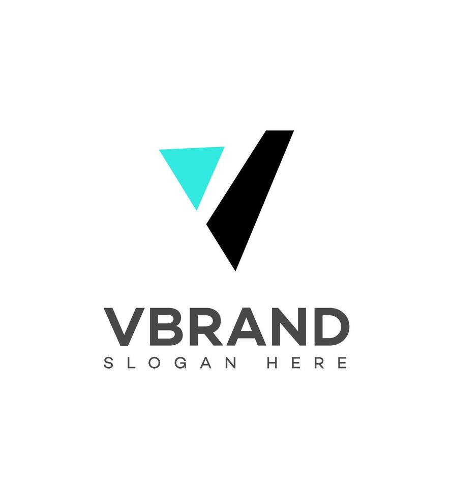 v brief logo icoon merk identiteit teken symbool sjabloon vector