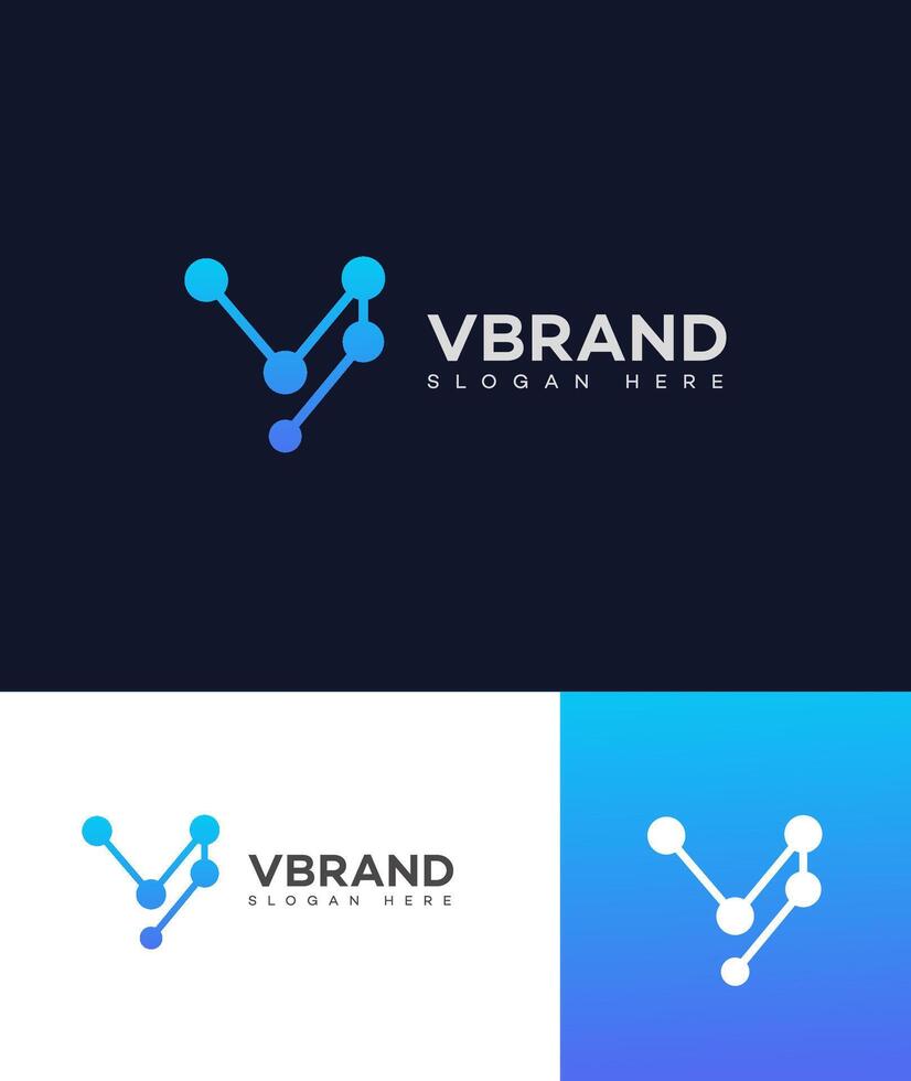 v brief logo icoon merk identiteit teken symbool sjabloon vector