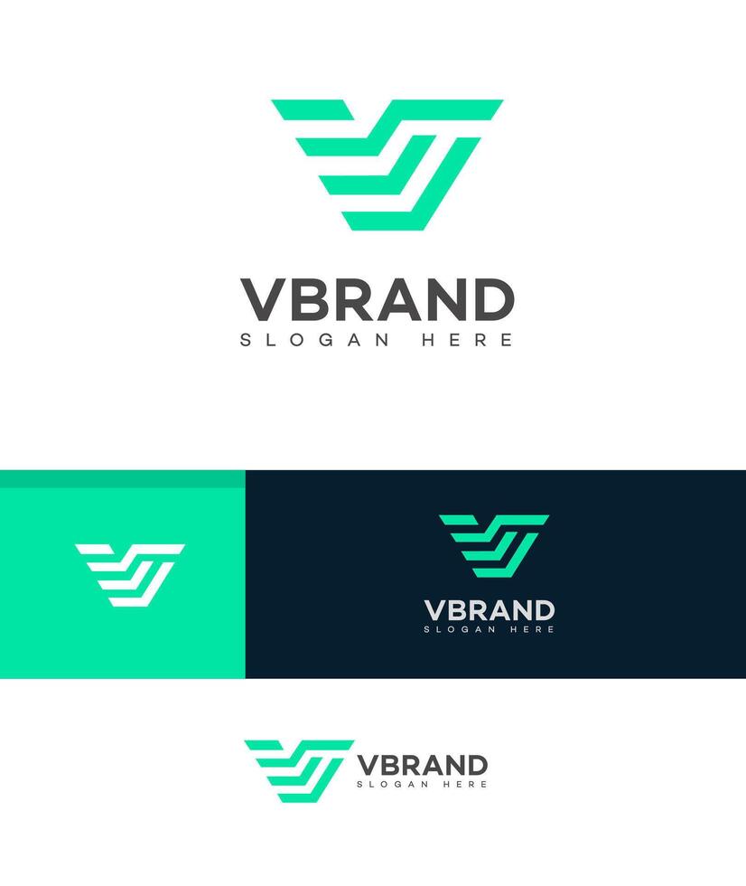 v brief logo icoon merk identiteit teken symbool sjabloon vector