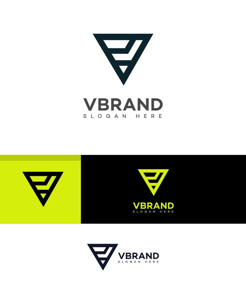 v brief logo icoon merk identiteit teken symbool sjabloon vector