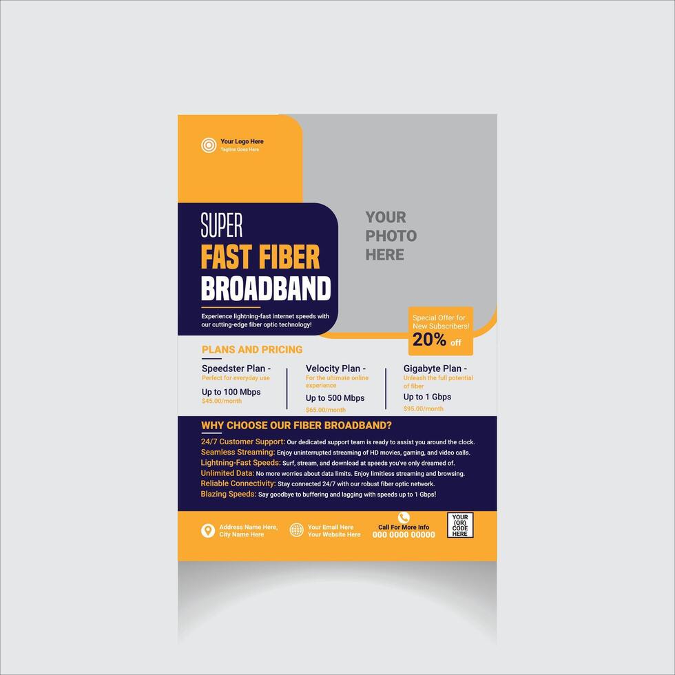 breedband internet folder vector