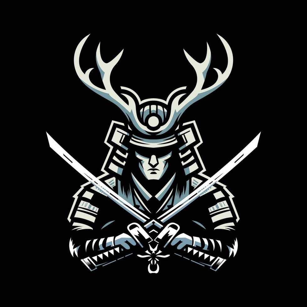 gaming samurai Ninja logo ontwerp Ninja logo vector