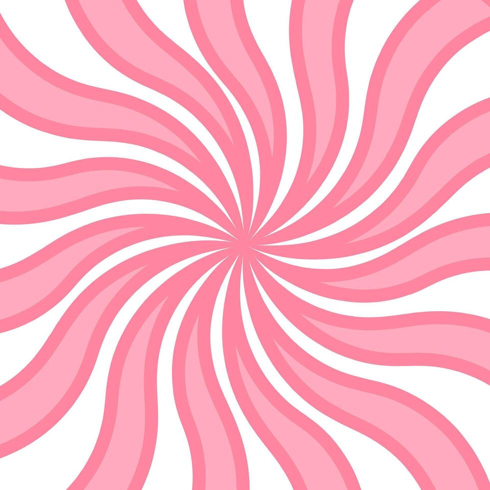 snoep roze achtergrond y2k. achtergrond van aardbei stralen. spiraal lolly patroon vector